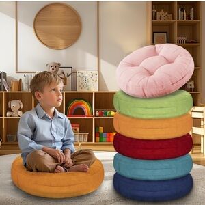 6Pcs Round Floor Cushions for Kids